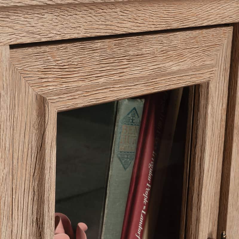 Wood Credenza with File Drawer, Brown - 54.02"W x 20.2"D x 29.76"H