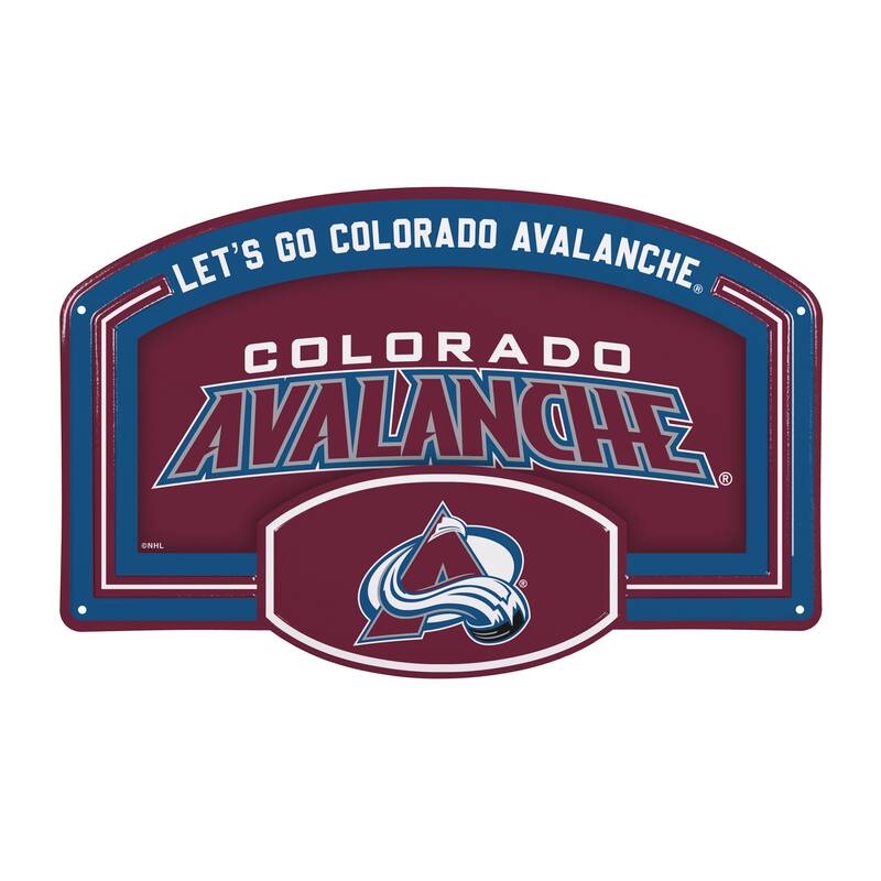 Colorado Avalanche Embossed Steel Wall Sign, 11" x 17"