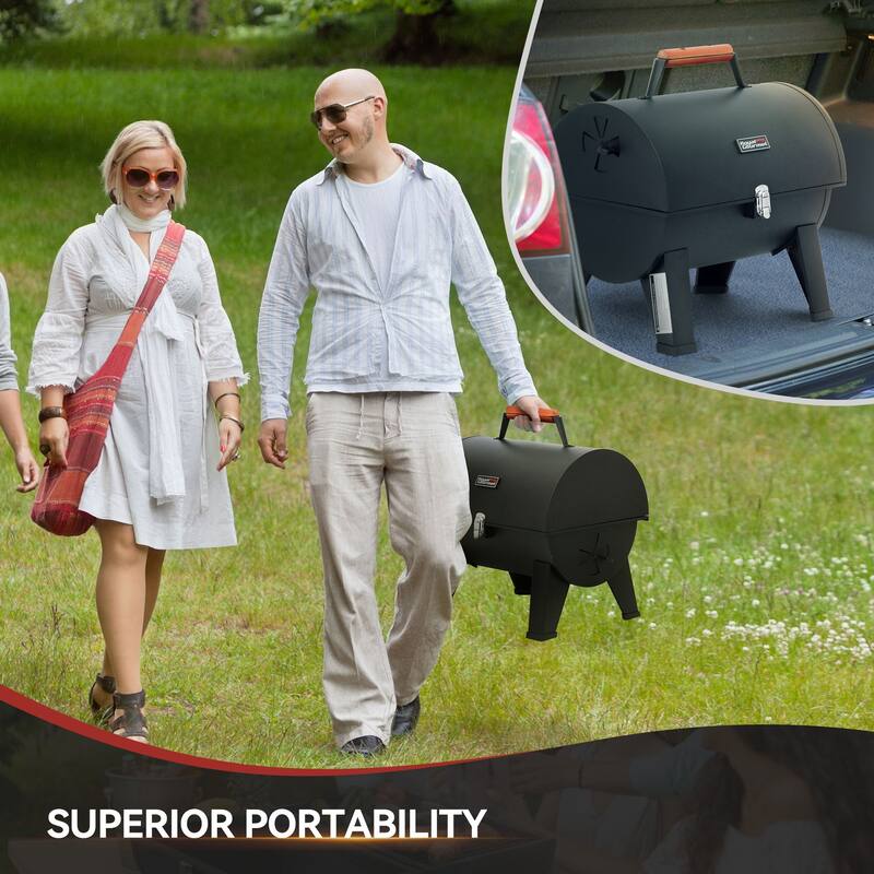 Royal Gourmet Black Portable Charcoal Grill