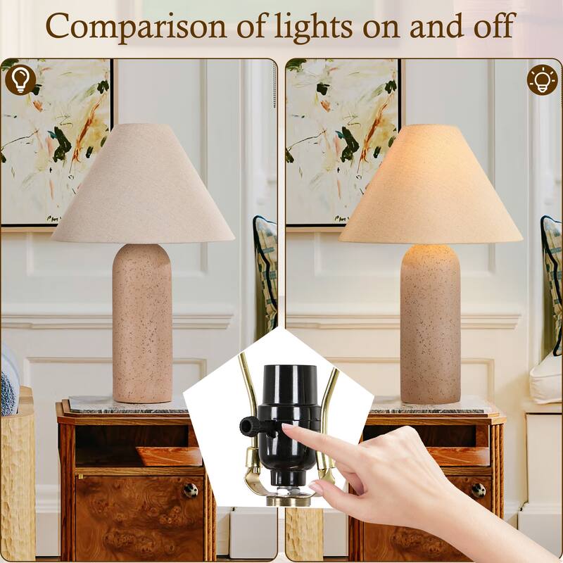 Pia Ricco Traditional Ceramic/Resin Table Lamp with 3-Way Switch