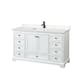 Option White / Carrara Cultured Marble Top / Matte Black