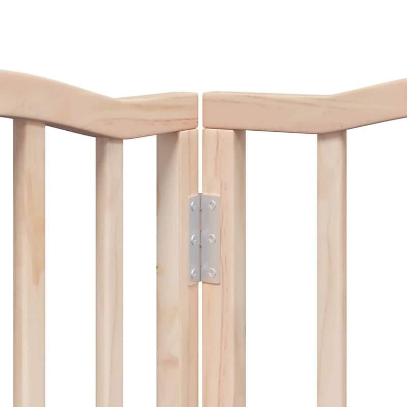vidaXL Dog Gate Set of 6 Natural Poplar Poplar wood - 35.4 x 118.1 x 0.8