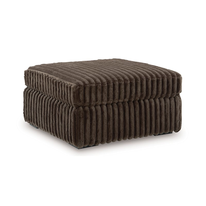 Roundhill Furniture Solenne Chair and Ottoman Set, Oversized Chair and Ottoman with Jumbo Corduroy Upholstery