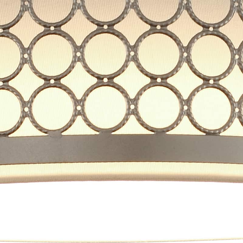 3-Light Gold Modern Drum Flush Mount Ceiling Light