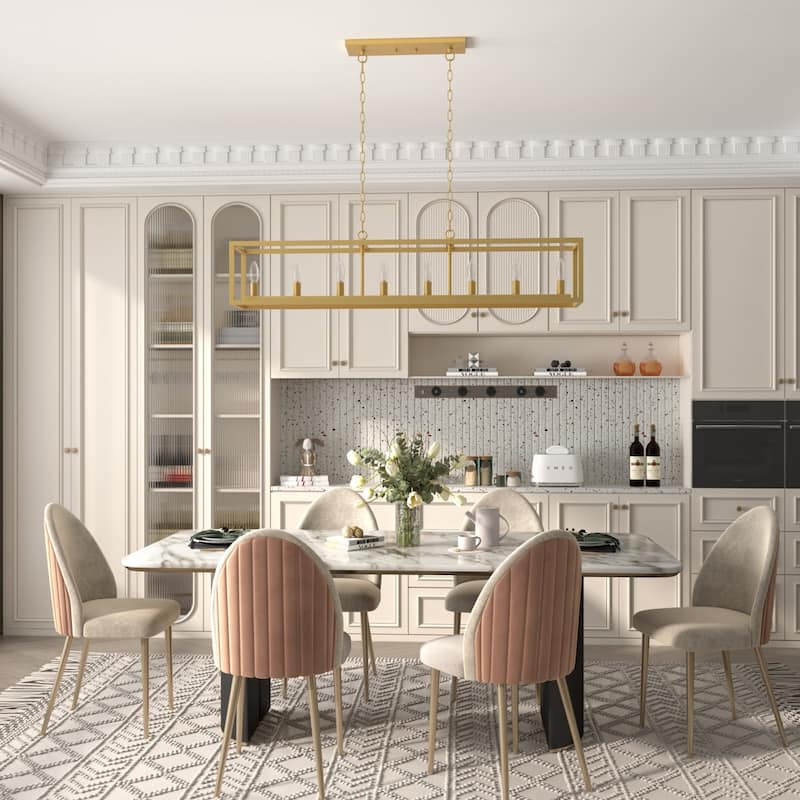 Acroma 8 - Light Kitchen Island Linear Chandelier-UL Certified