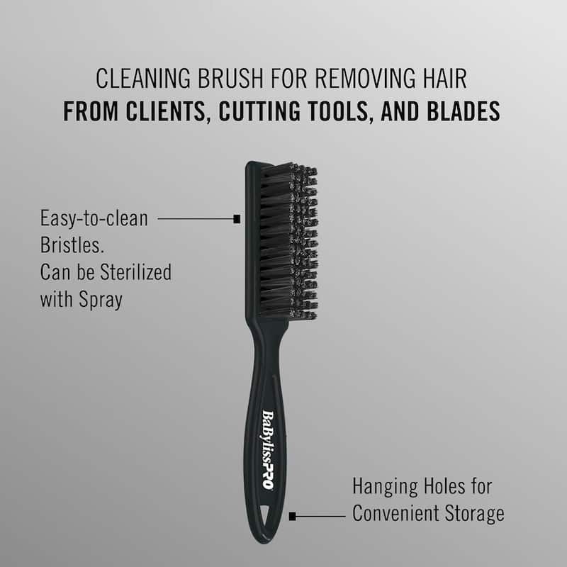 Babyliss Pro BSPRAYBOT Barberology 10oz Spray Bottle + Fade Brush BPFADEB + 9" Clipper Comb