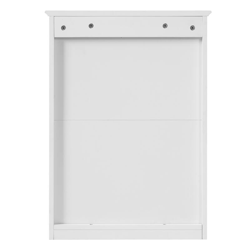 Roomfitters 20" Wall Mounted Bathroom Medicine Cabinet with Mirror, Wood Frame Wall Storage Cabinet with Adjustable Shelves