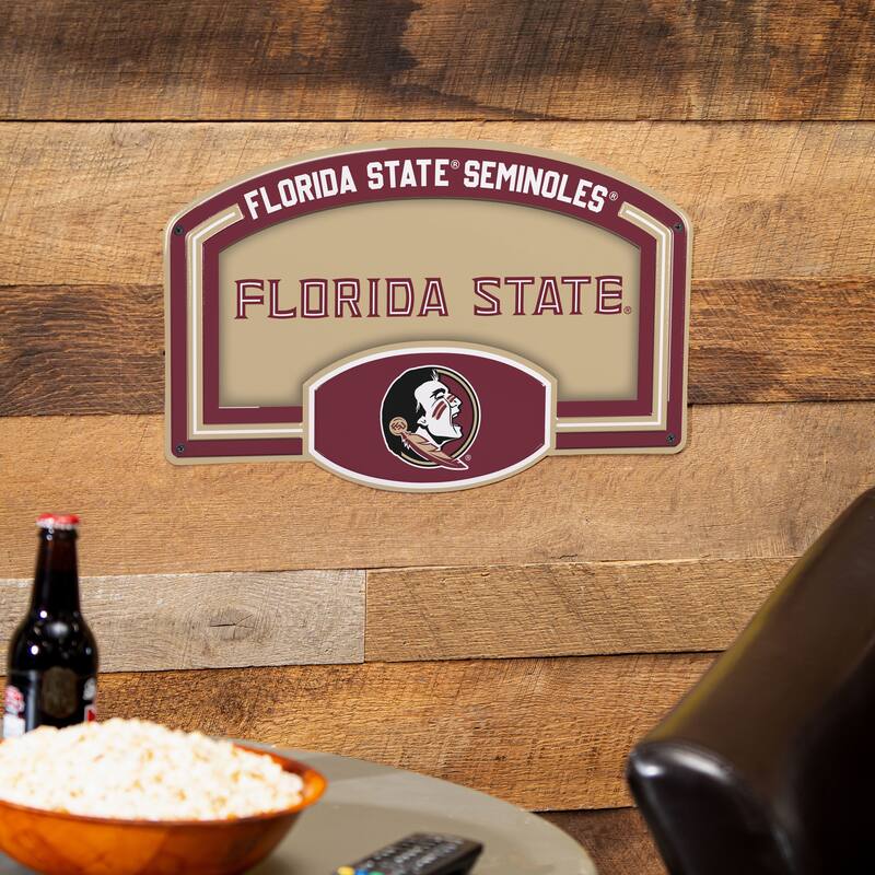 Florida State University Embossed Steel Wall Sign, 11" x 17"