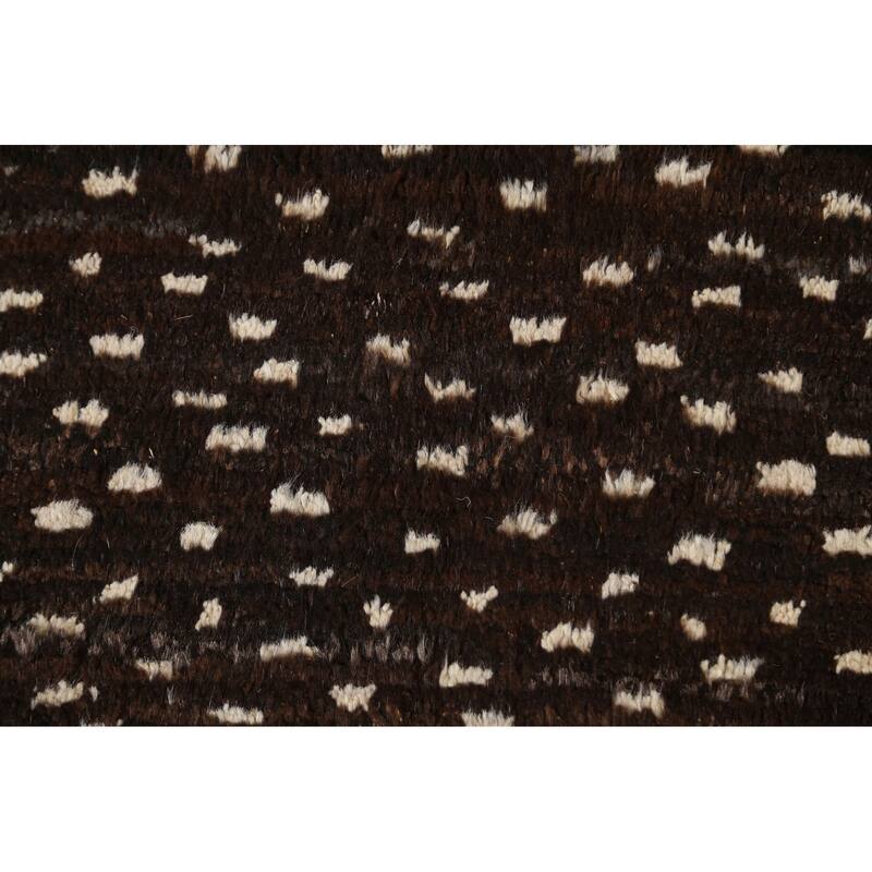 Hand Knotted Oriental 100% Wool Carpet Modern Tribal Beige & Ivories Moroccan Area Rug - 8' 1'' X 5' 8''