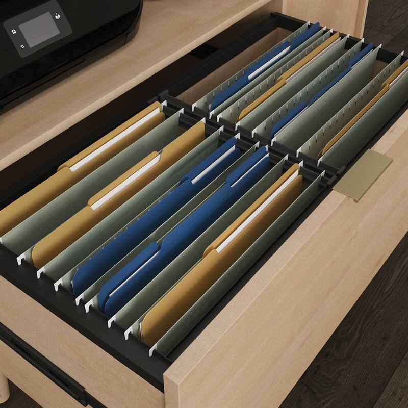 Wood Credenza for TVs up to 46" with Concealed Storage, Brown - 44.06" W x 18.50" D x 30.32" H