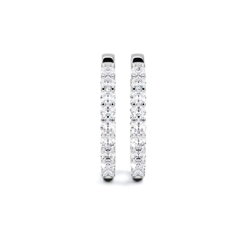 Vault Classic 2.50ct TW Natural Diamond Hoop Earrings (I VS2)