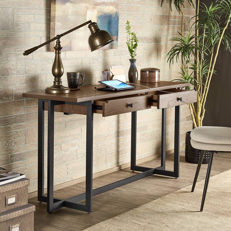 Frazer 2-Drawer Desk with Power Outlet by iNSPIRE Q Classic