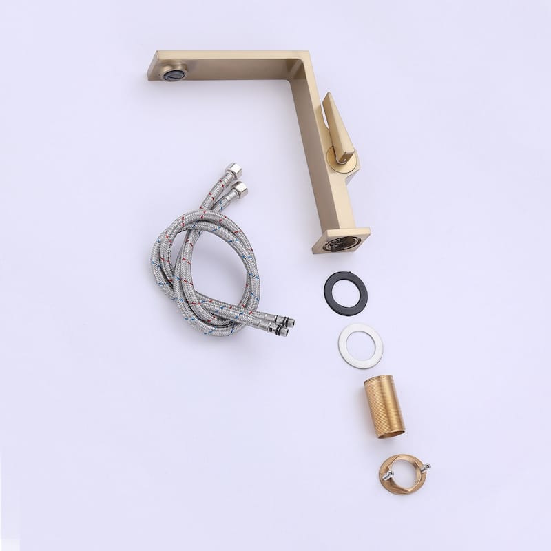 Single Hole Brushed Gold Bathroom Faucets