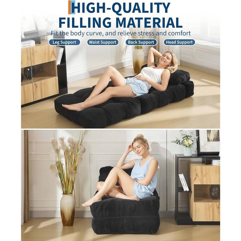 Folding Sofa Bed,Convertible Sleeper Chair with Pillow