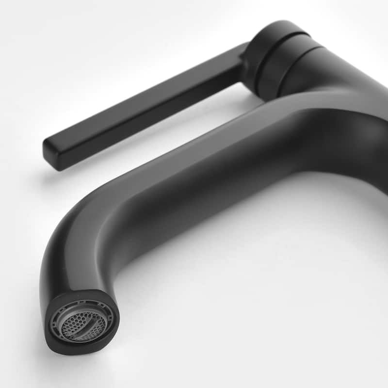 9 in.H Modern Matte Black/ Brushed Gold Single Handle Bathroom Faucet includes Hardware