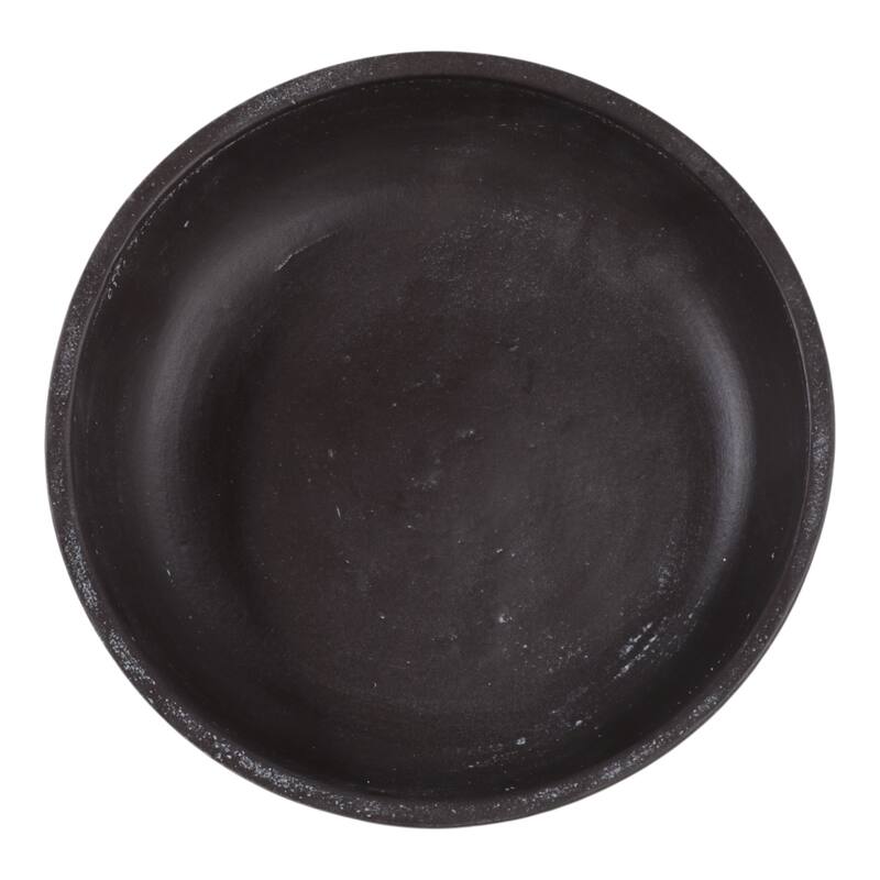 Pottery Terracotta Bowl with Pedestal Base Contemporary Casual Style