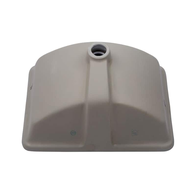 White Rectangular Undermount Bathroom Sink with Overflow