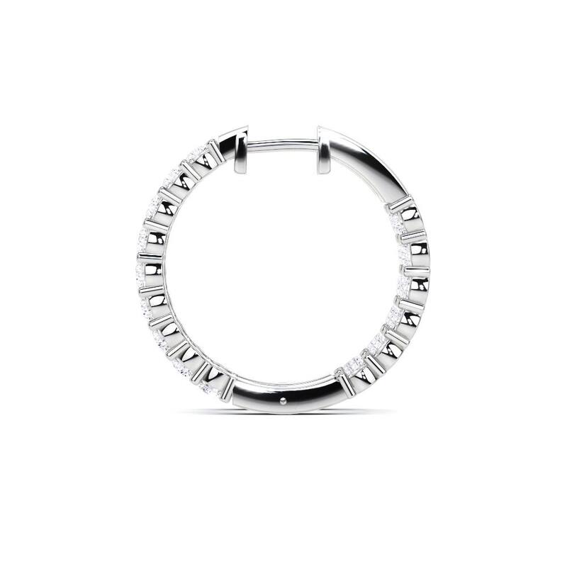 Vault Classic 2.50ct TW Natural Diamond Hoop Earrings (I VS2)