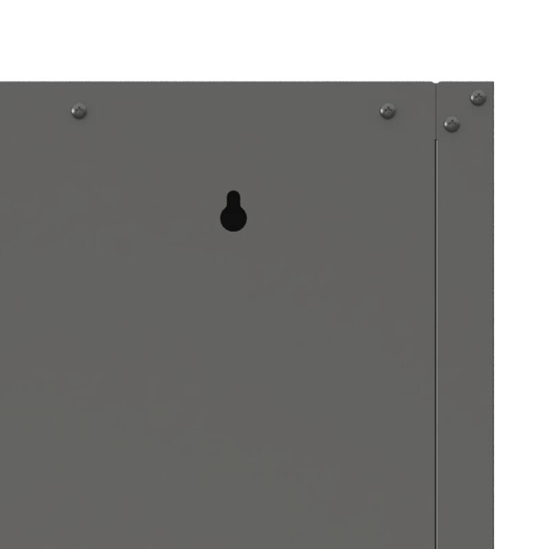 Heavy-Duty Lockable Dark Grey Metal Wall Storage Cabinet for Garage Workshop or Utility Room - 29.52”L x 11.81”W x 13.58”H