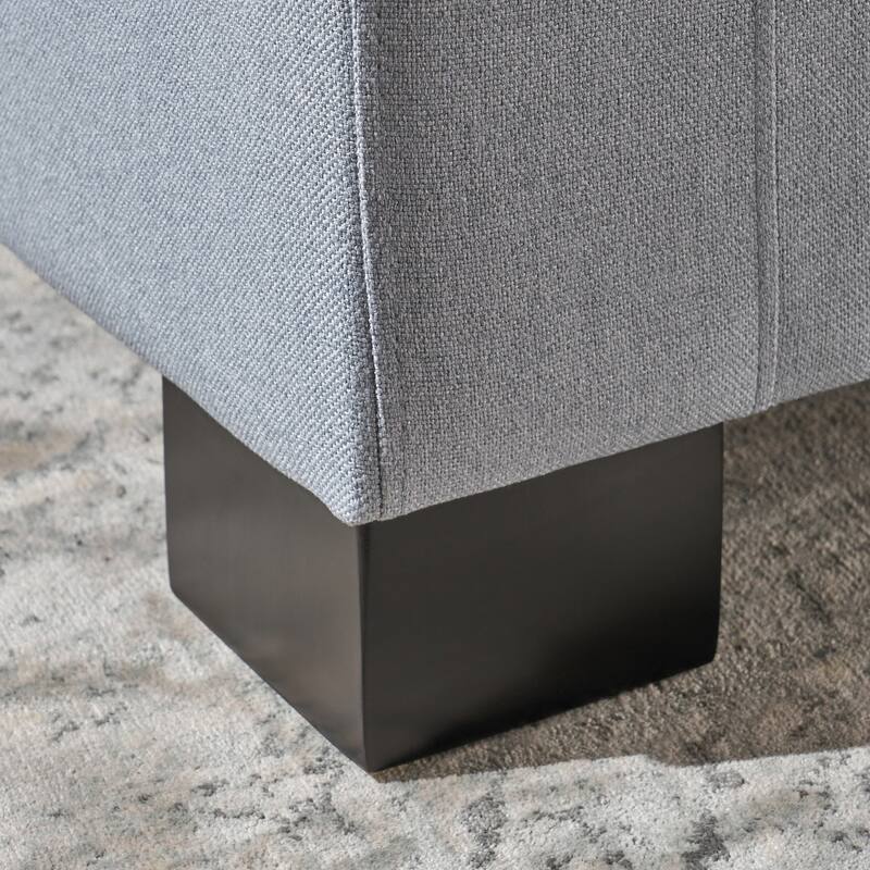 Storage Bench Upholstered Seat, End of Bed Bench Ottoman