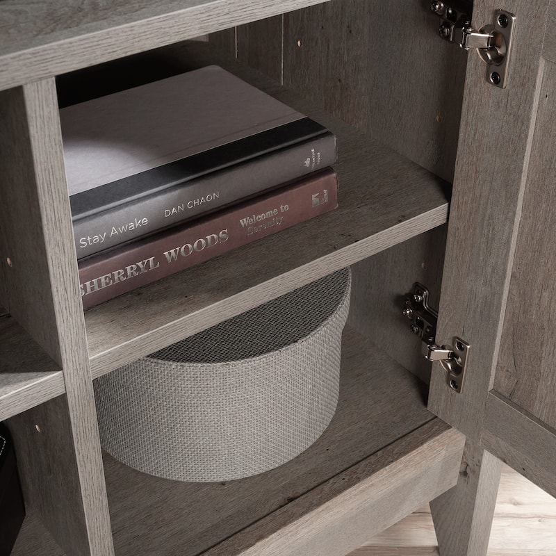 Wood Corner TV Stand for TVs up to 50", Brown - 47.01" W x 19.45" D x 30.12" H