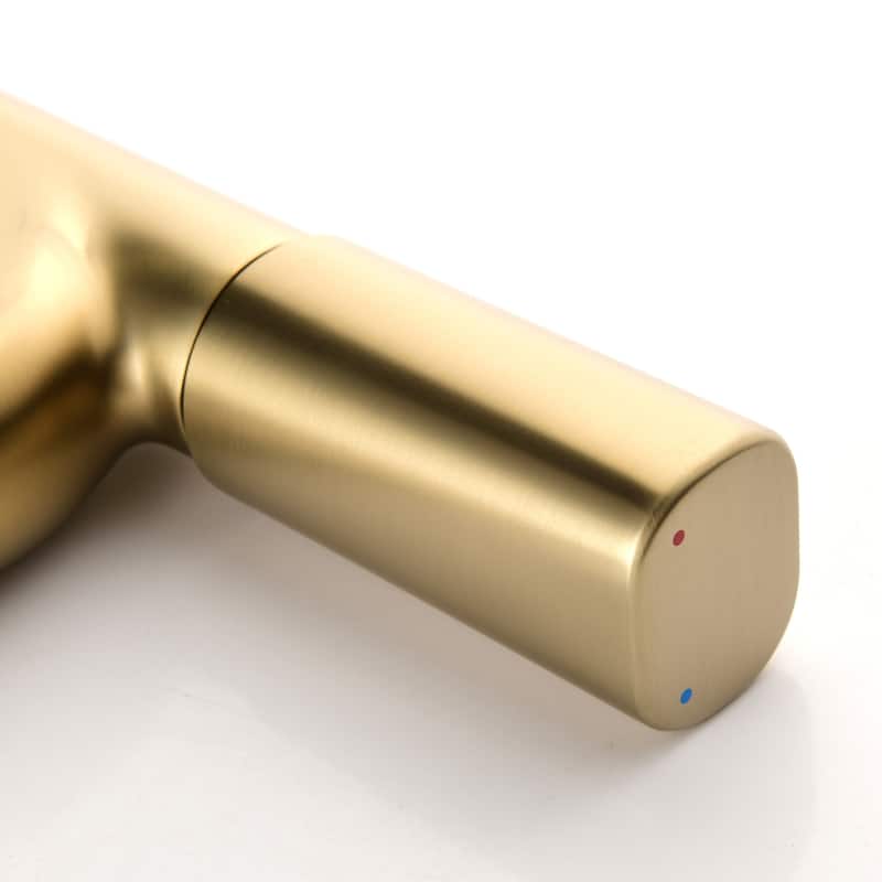 11 in.H Modern Matte Black/ Brushed Gold Single Handle Bathroom Faucet includes Hardware