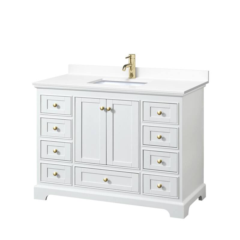 Wyndham Collection Deborah 48" Free Standing Single Basin Vanity Set