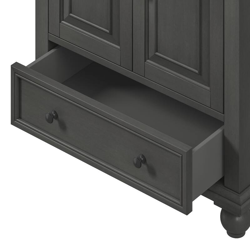 Thompson 36 in. Single Sink Bathroom Vanity with Engineered Stone Top - 37"W x 22"D x 35"H
