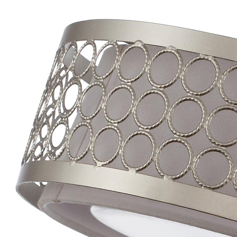 3-Light Gold Modern Drum Flush Mount Ceiling Light