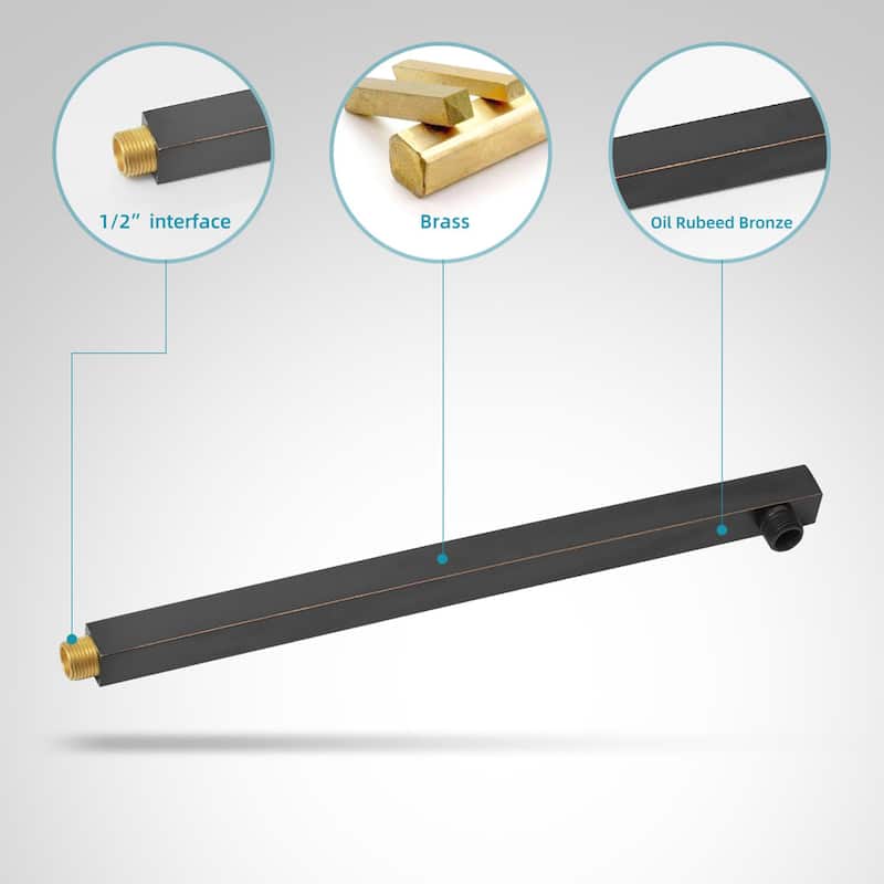 10" Square Bathroom Shower Combo Set - 19.09"D x 14.96"H x 13.98"W