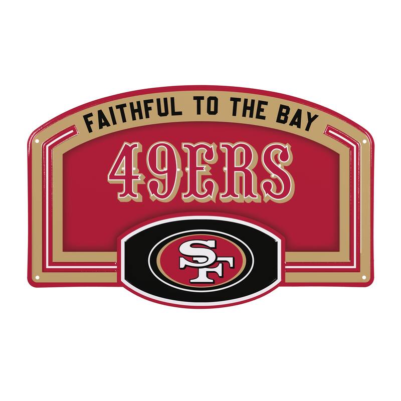 San Francisco 49ers Embossed Steel Wall Sign, 11" x 17"