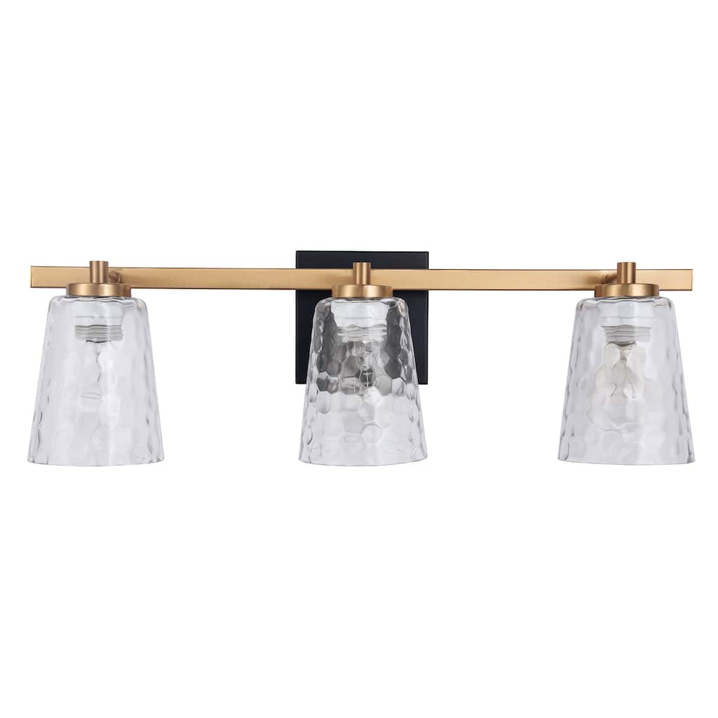 Modern Radiance 3-Light Gold Vanity Light - 22.8"L x 5.9"W x 7.5"H