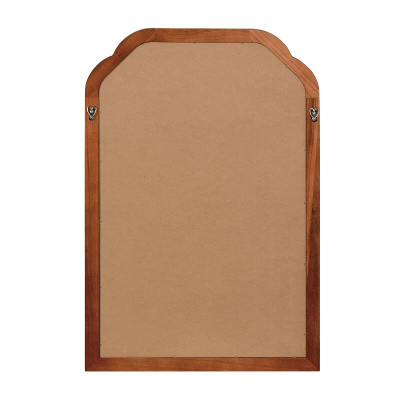 24" x 36" Solid Wood Frame Rounded Corner Decorative Mirror, For Bedroom, Bathroom, Living Room, Entryway