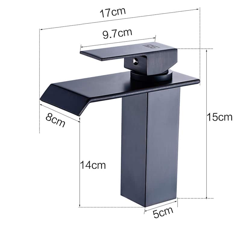 Oil Rubbed Bronze Bathroom Faucet Waterfall Single Handle