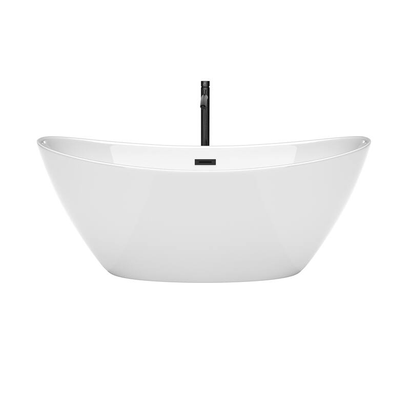 Wyndham Collection WCBTE652066-ATP Dorrit 66" Free Standing Acrylic