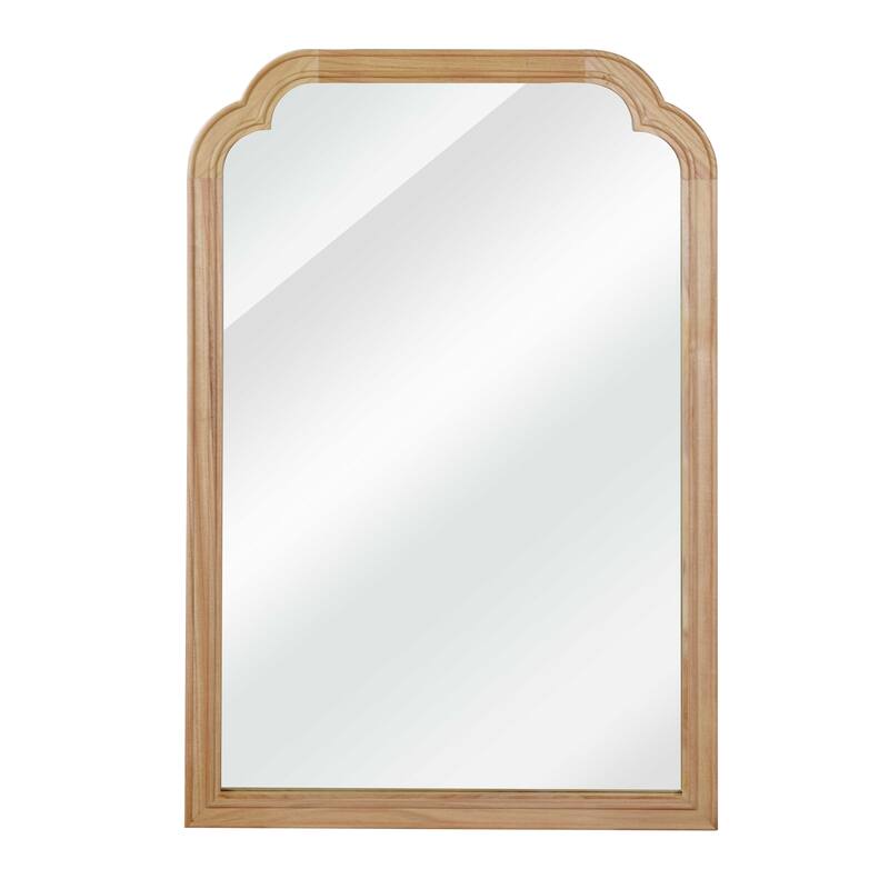 24" x 36" Solid Wood Frame Rounded Corner Decorative Mirror, For Bedroom, Bathroom, Living Room, Entryway