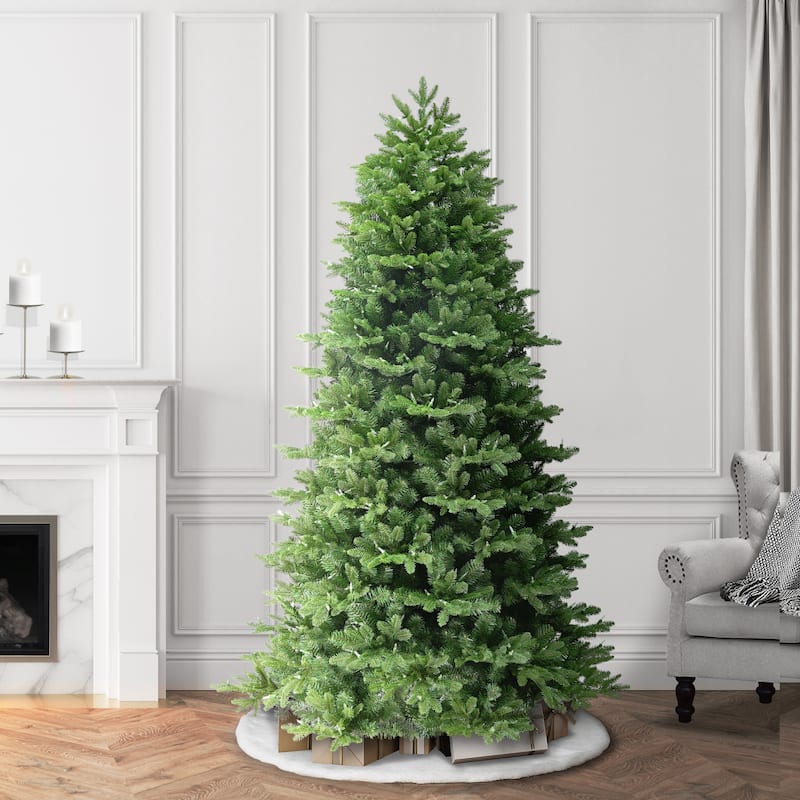Puleo International 6.5' Pre-Lit Artificial Slim Noble Fir Tree with 600 Dual-Color LED Lights