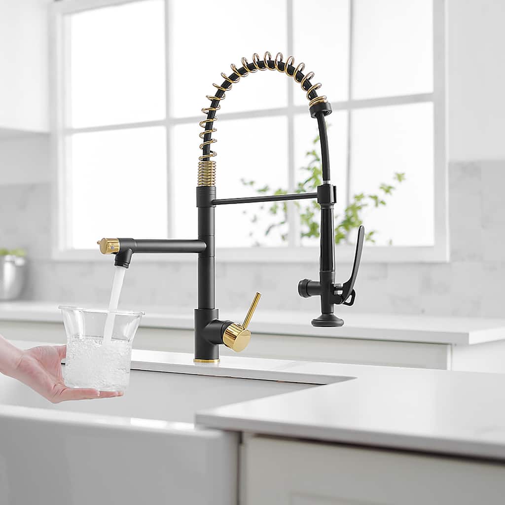 Modern Single Handle Pull-down Kitchen Sink Faucet
