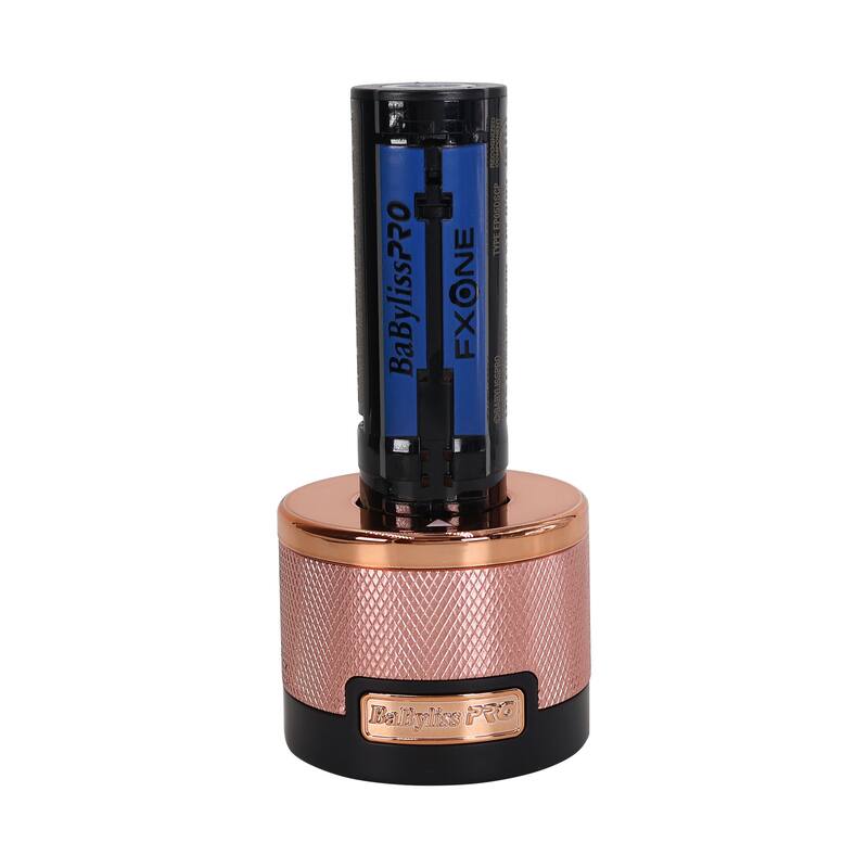 BaByliss Pro FXONE ROSEFX All-Metal Interchangeable-Battery Shaver FX79FSRG + Fade Brush + BaByliss Pro 9" Comb