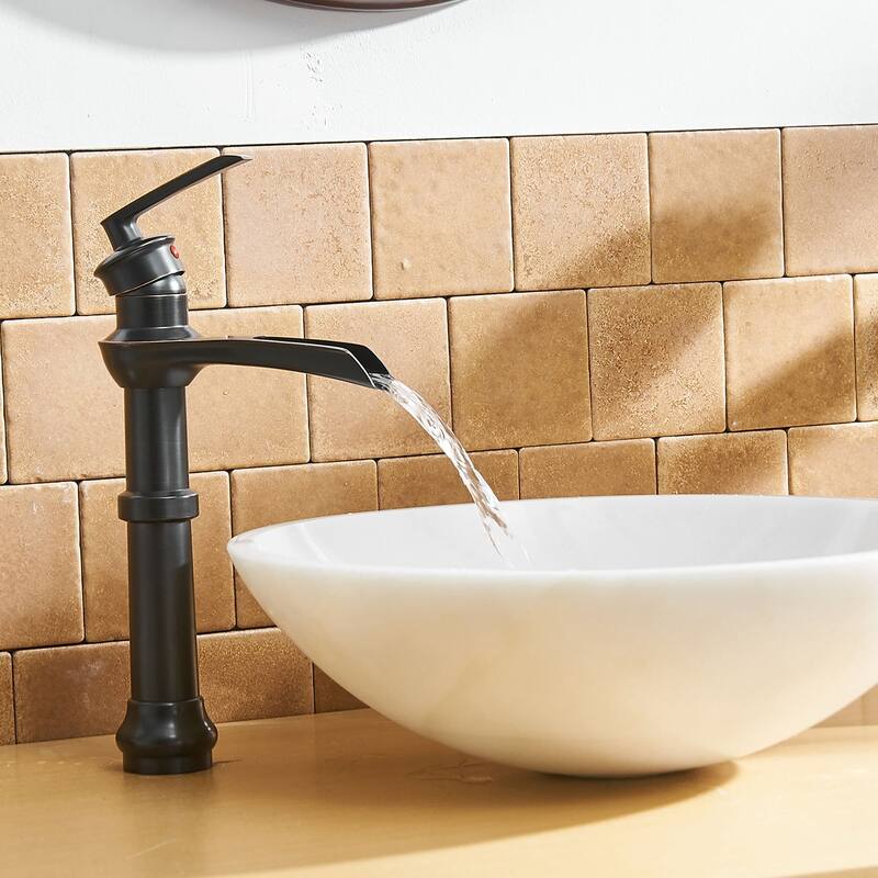 Single Hole Bathroom Faucet with Drain Assembly-Oil Rubbed Bronze