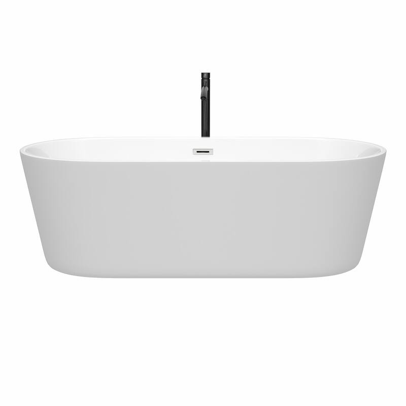 Wyndham Collection Carissa 71" Freestanding Acrylic Soaking Tub with