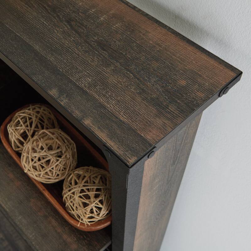 Wood Hutch with Minimalist Design, Brown - 60.08" W x 11.58" D x 38.50" H