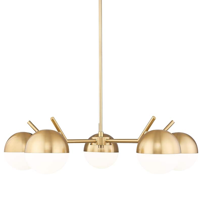 Z-Lite 7517-5 Realm Sphere 5 Light 32" Wide Chandelier - Modern Gold