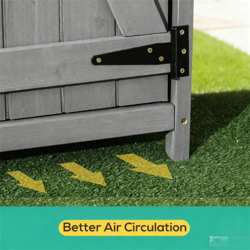 Wooden Garden Storage Garden Shed Utility Tool Organizer with Waterproof Asphalt Rood