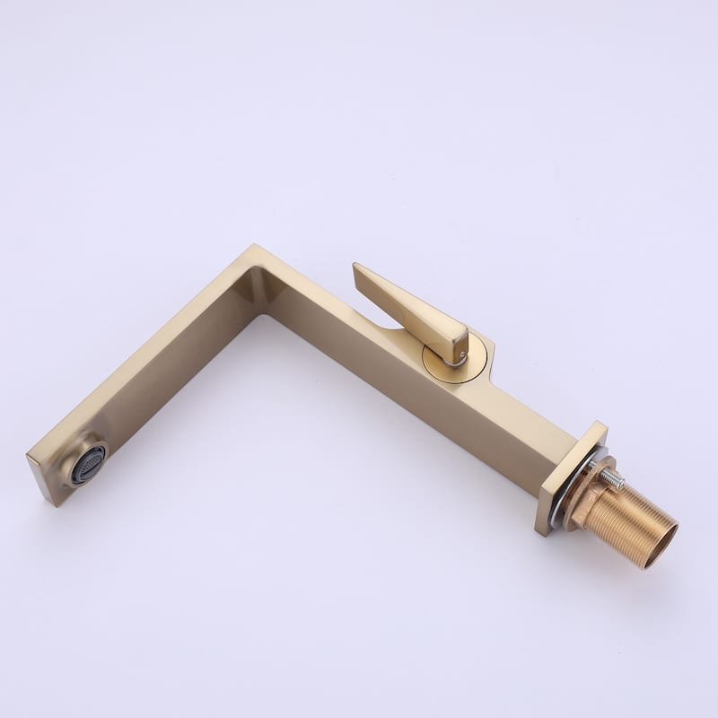 Single Hole Brushed Gold Bathroom Faucets