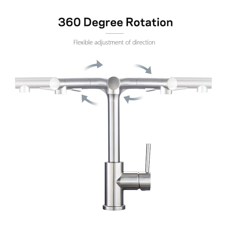 Kitchen Sink Faucet High Arch Single Handle Brushed Nickel Kitchen Faucet