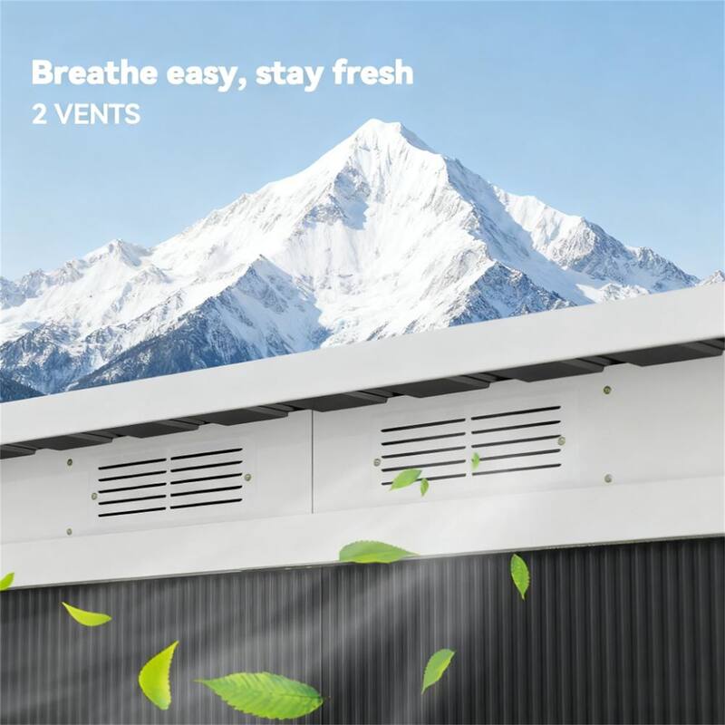 Garden Outdoor Storage Shed 9' x 4' Tool House with Double Lockable Doors