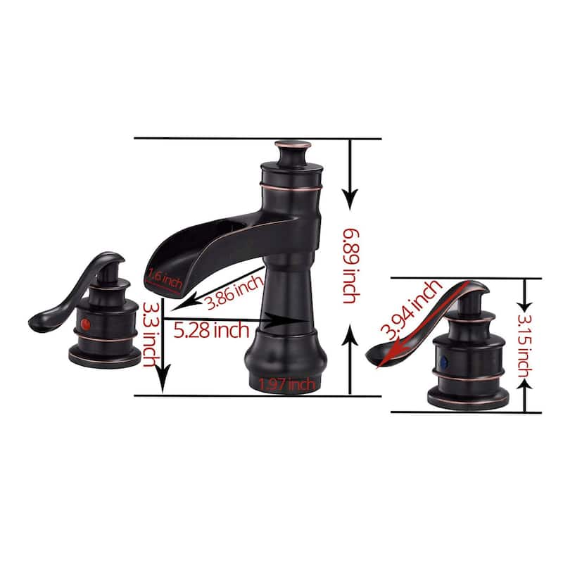 Classic Double Handle Oil Rubbed Bronze Bathroom Faucet