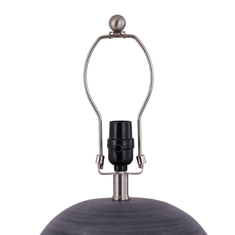 Modern Ceramic Table Lamp with Cone Linen Shade