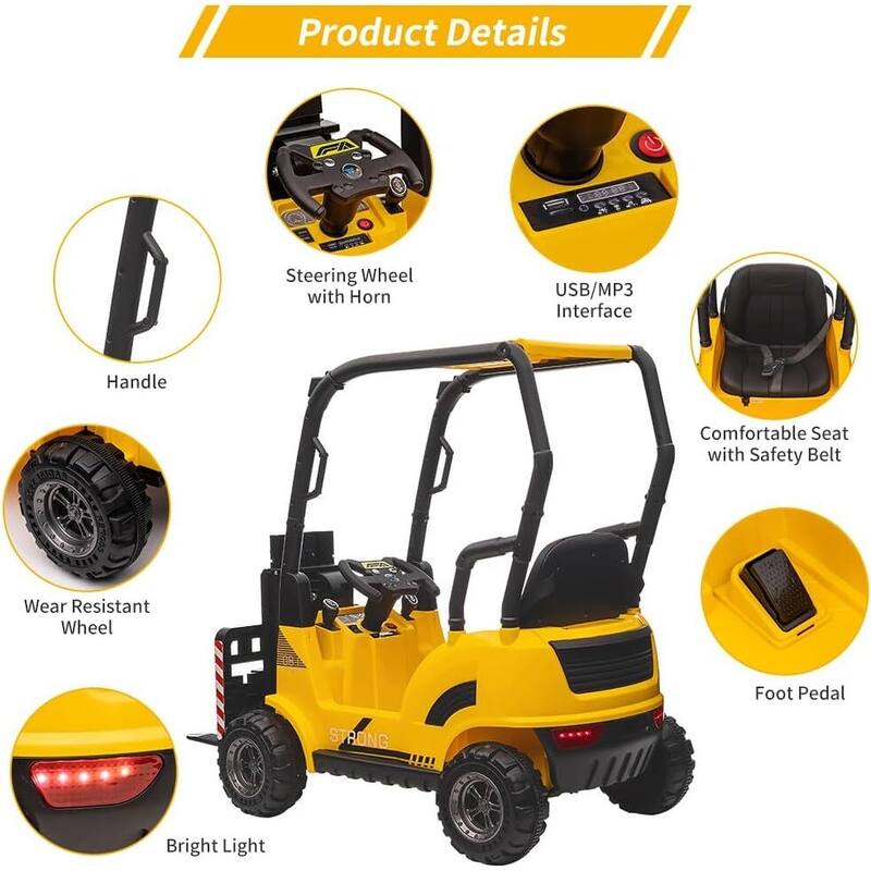 12V Electric Kids Ride On Forklift Truck with Remote Control